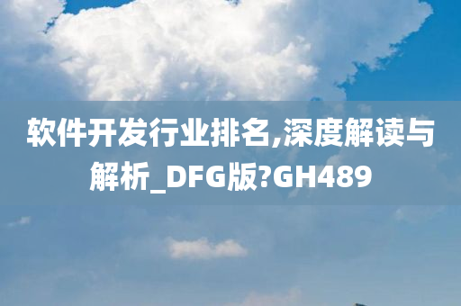 软件开发行业排名,深度解读与解析_DFG版?GH489