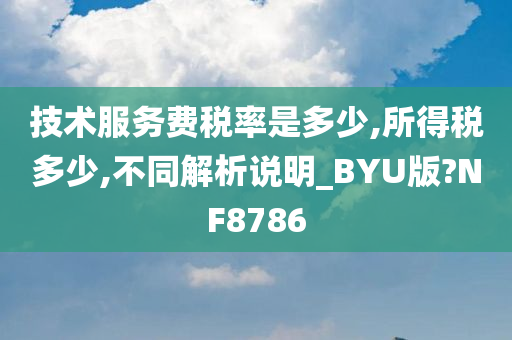 技术服务费税率是多少,所得税多少,不同解析说明_BYU版?NF8786