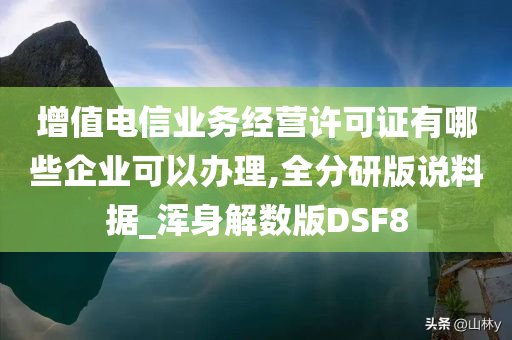 增值电信业务经营许可证有哪些企业可以办理,全分研版说料据_浑身解数版DSF8