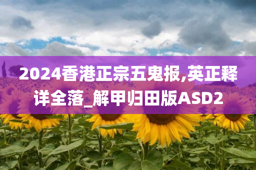 2024香港正宗五鬼报,英正释详全落_解甲归田版ASD2