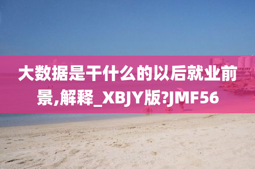 大数据是干什么的以后就业前景,解释_XBJY版?JMF56