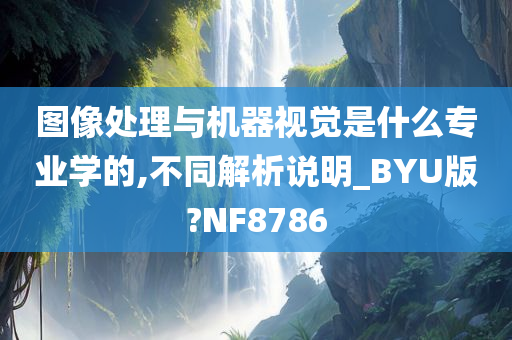 图像处理与机器视觉是什么专业学的,不同解析说明_BYU版?NF8786