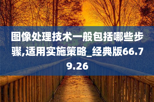 图像处理技术一般包括哪些步骤,适用实施策略_经典版66.79.26