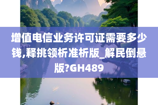 增值电信业务许可证需要多少钱,释挑领析准析版_解民倒悬版?GH489