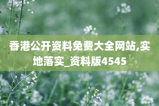 香港公开资料免费大全网站,实地落实_资料版4545