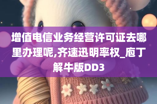 增值电信业务经营许可证去哪里办理呢,齐速迅明率权_庖丁解牛版DD3