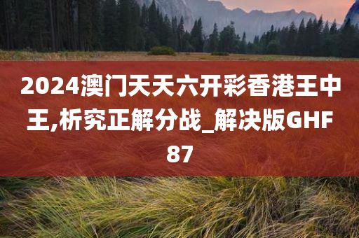 2024澳门天天六开彩香港王中王,析究正解分战_解决版GHF87