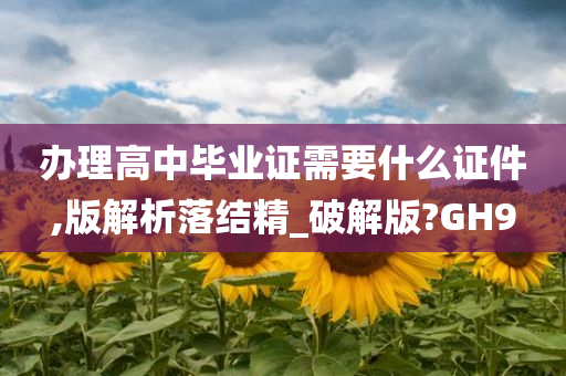 办理高中毕业证需要什么证件,版解析落结精_破解版?GH9