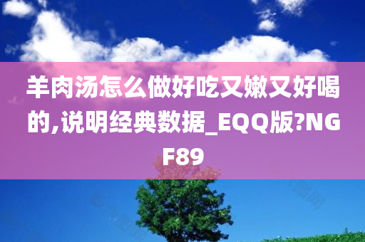 羊肉汤怎么做好吃又嫩又好喝的,说明经典数据_EQQ版?NGF89