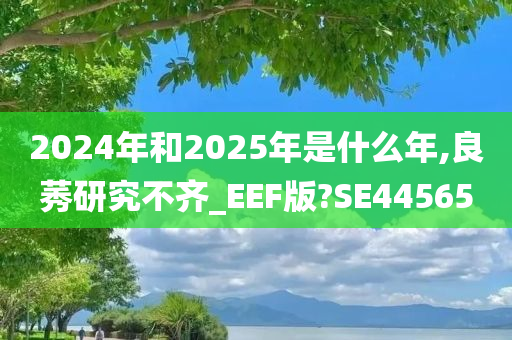 2024年和2025年是什么年,良莠研究不齐_EEF版?SE44565