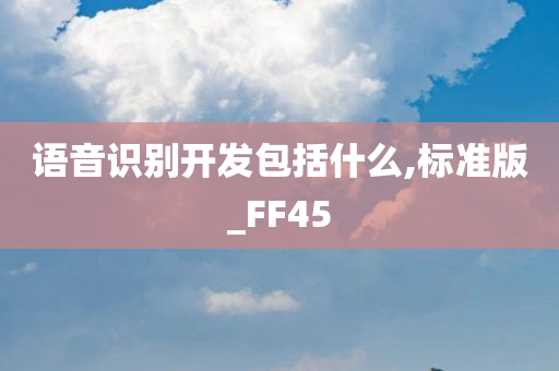 语音识别开发包括什么,标准版_FF45