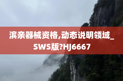 滨亲器械资格,动态说明领域_SWS版?HJ6667