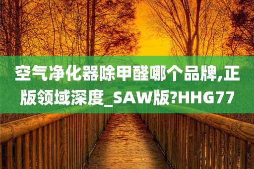 空气净化器除甲醛哪个品牌,正版领域深度_SAW版?HHG77