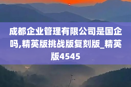 成都企业管理有限公司是国企吗,精英版挑战版复刻版_精英版4545