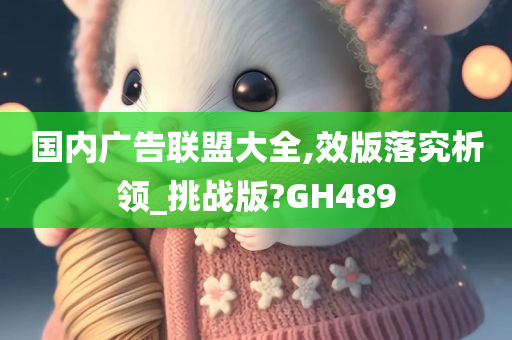 国内广告联盟大全,效版落究析领_挑战版?GH489