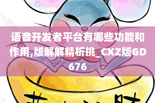 语音开发者平台有哪些功能和作用,版解解精析挑_CXZ版GD676