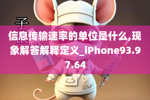 信息传输速率的单位是什么,现象解答解释定义_iPhone93.97.64