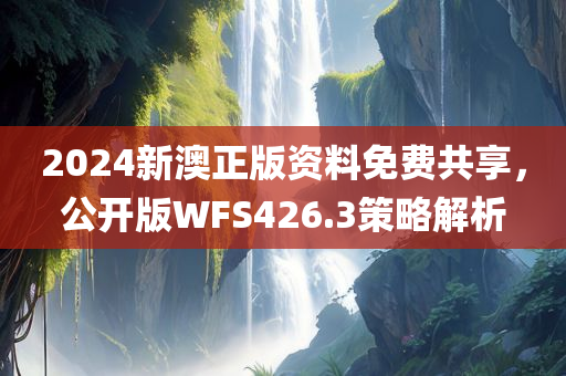 2024新澳正版资料免费共享，公开版WFS426.3策略解析