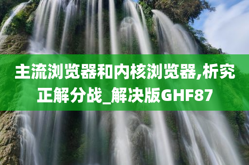 主流浏览器和内核浏览器,析究正解分战_解决版GHF87