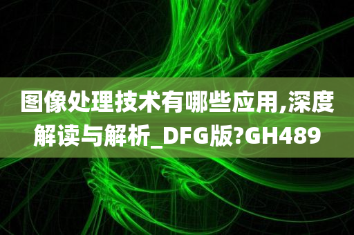 图像处理技术有哪些应用,深度解读与解析_DFG版?GH489