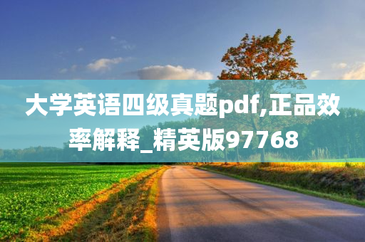 大学英语四级真题pdf,正品效率解释_精英版97768