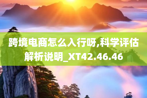 跨境电商怎么入行呀,科学评估解析说明_XT42.46.46