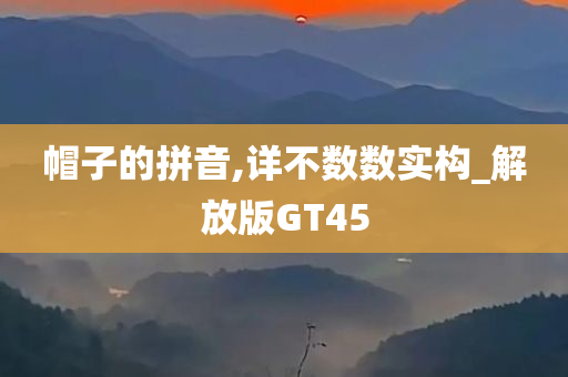 帽子的拼音,详不数数实构_解放版GT45