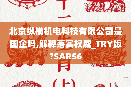 北京纵横机电科技有限公司是国企吗,解释落实权威_TRY版?SAR56