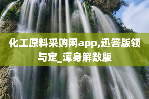 化工原料采购网app,迅答版领与定_浑身解数版