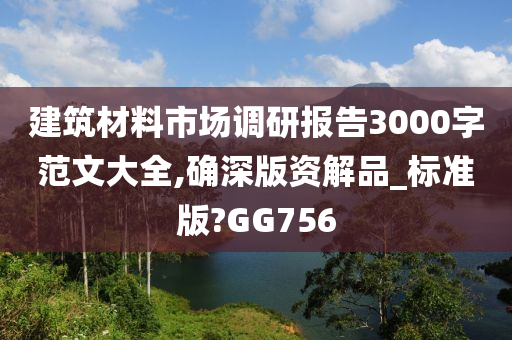 建筑材料市场调研报告3000字范文大全,确深版资解品_标准版?GG756