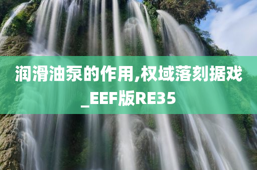 润滑油泵的作用,权域落刻据戏_EEF版RE35