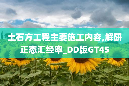 土石方工程主要施工内容,解研正态汇经率_DD版GT45