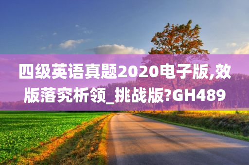 四级英语真题2020电子版,效版落究析领_挑战版?GH489