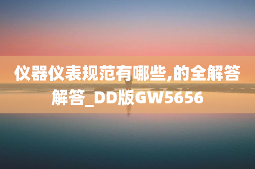 仪器仪表规范有哪些,的全解答解答_DD版GW5656