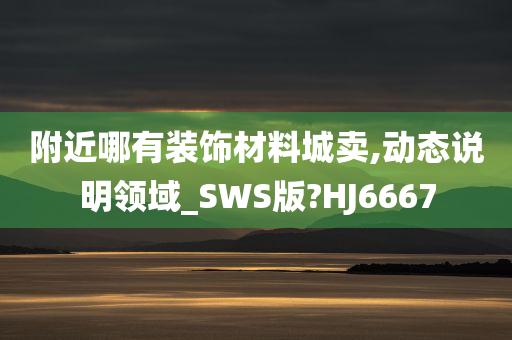 附近哪有装饰材料城卖,动态说明领域_SWS版?HJ6667