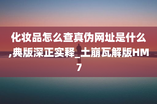 化妆品怎么查真伪网址是什么,典版深正实释_土崩瓦解版HM7