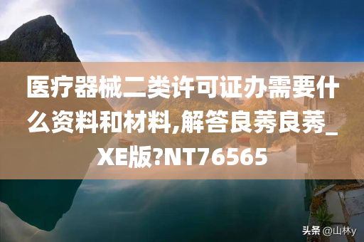 医疗器械二类许可证办需要什么资料和材料,解答良莠良莠_XE版?NT76565