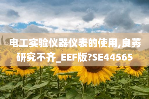 电工实验仪器仪表的使用,良莠研究不齐_EEF版?SE44565