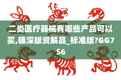 二类医疗器械有哪些产品可以买,确深版资解品_标准版?GG756