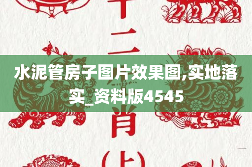 水泥管房子图片效果图,实地落实_资料版4545