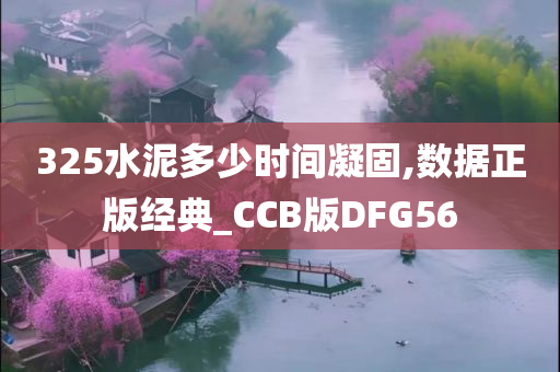 325水泥多少时间凝固,数据正版经典_CCB版DFG56