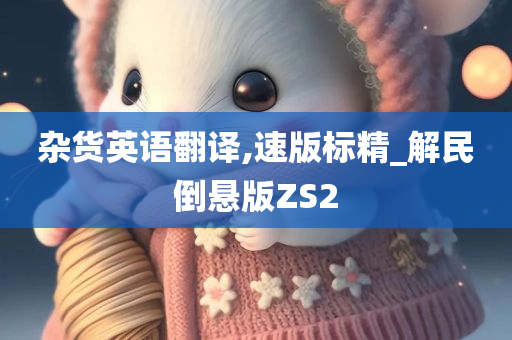 杂货英语翻译,速版标精_解民倒悬版ZS2