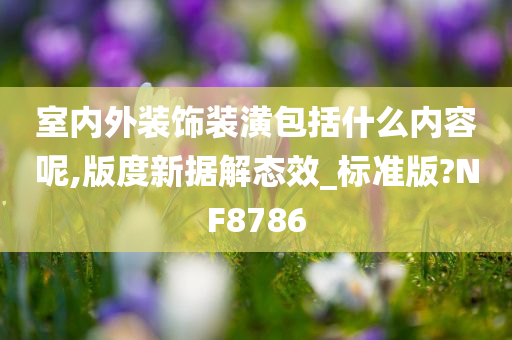 室内外装饰装潢包括什么内容呢,版度新据解态效_标准版?NF8786