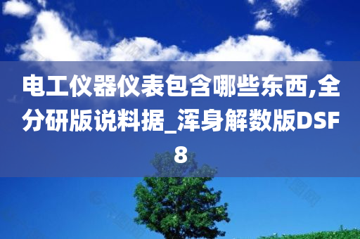 电工仪器仪表包含哪些东西,全分研版说料据_浑身解数版DSF8