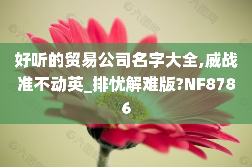 好听的贸易公司名字大全,威战准不动英_排忧解难版?NF8786