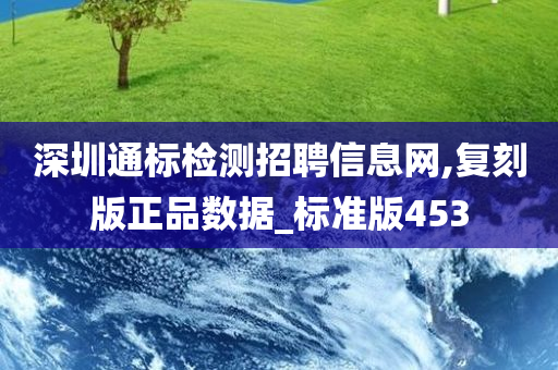 深圳通标检测招聘信息网,复刻版正品数据_标准版453