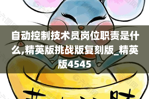 自动控制技术员岗位职责是什么,精英版挑战版复刻版_精英版4545