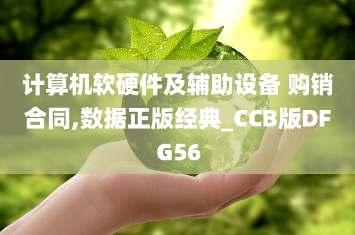 计算机软硬件及辅助设备 购销合同,数据正版经典_CCB版DFG56