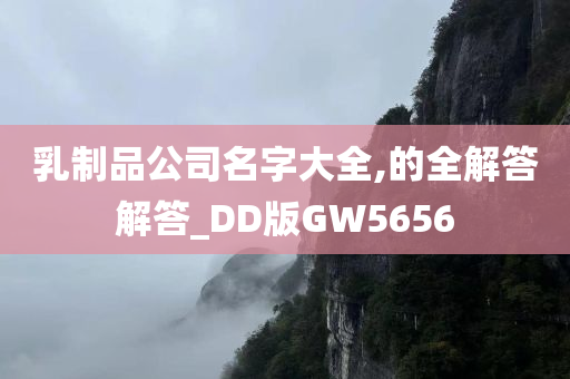 乳制品公司名字大全,的全解答解答_DD版GW5656