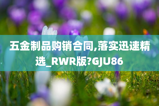 五金制品购销合同,落实迅速精选_RWR版?GJU86